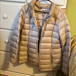 Women's Beige Puffer Jacket